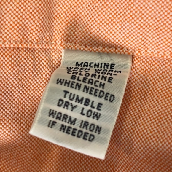 VTG 90’s Ralph Lauren Classic Fit Oxford Button Down Shirt Orange Cotton Large - Picture 10 of 10